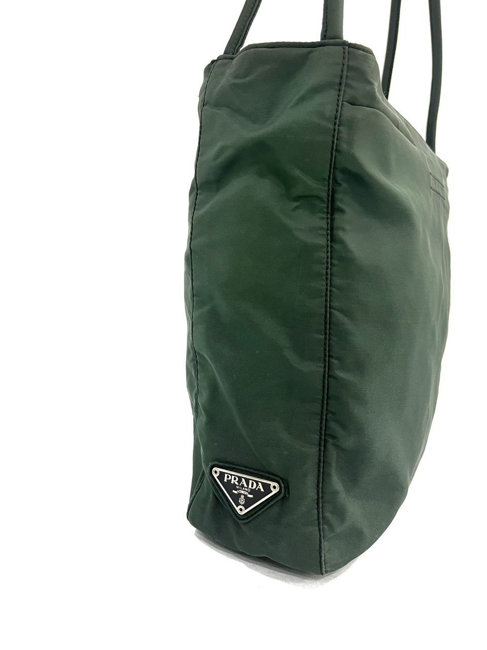 Authentic Vintage Prada Tessutto Nyalon Green Shoulder Bag - 3