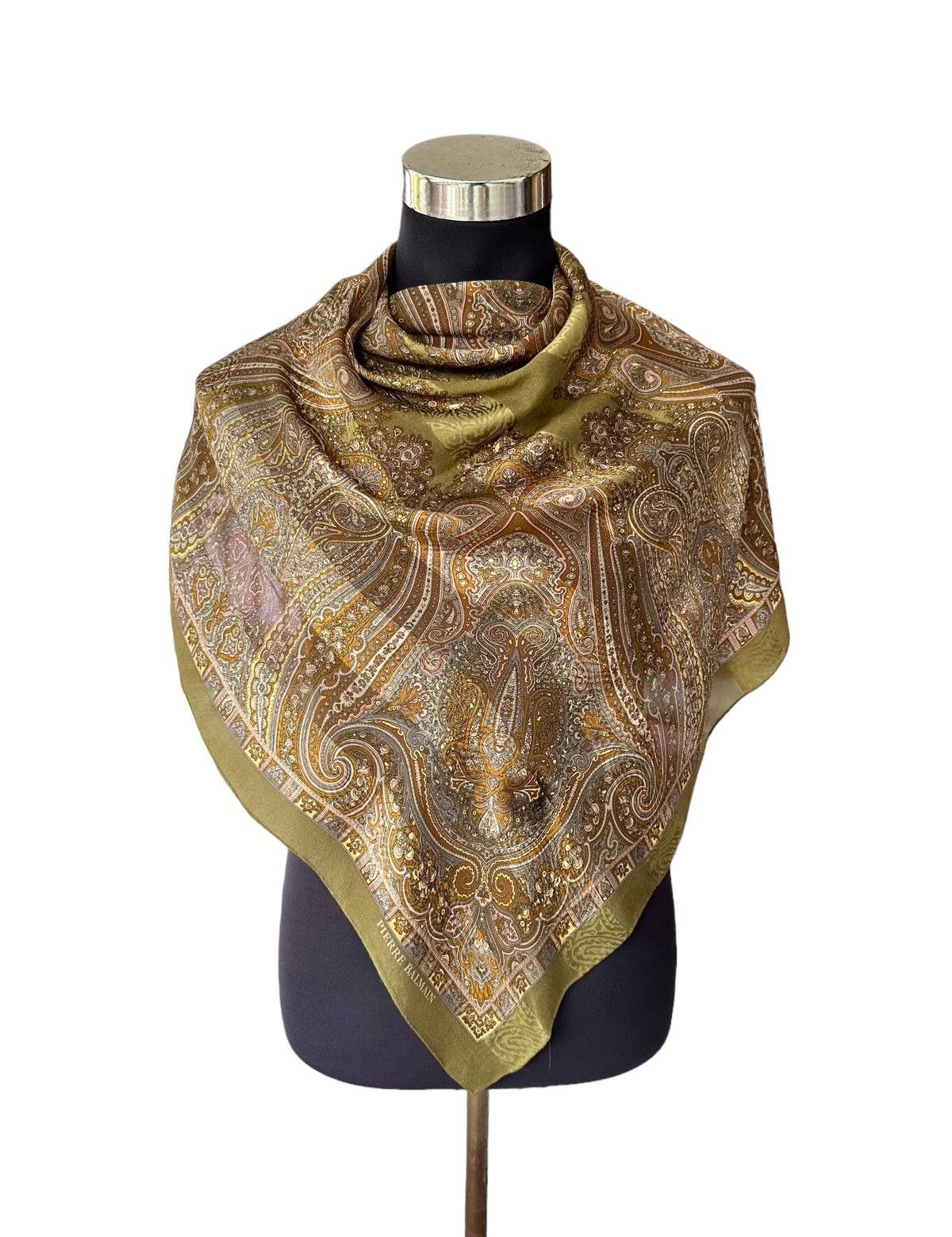 Vintage Silk Scarves Paisley Design - 1