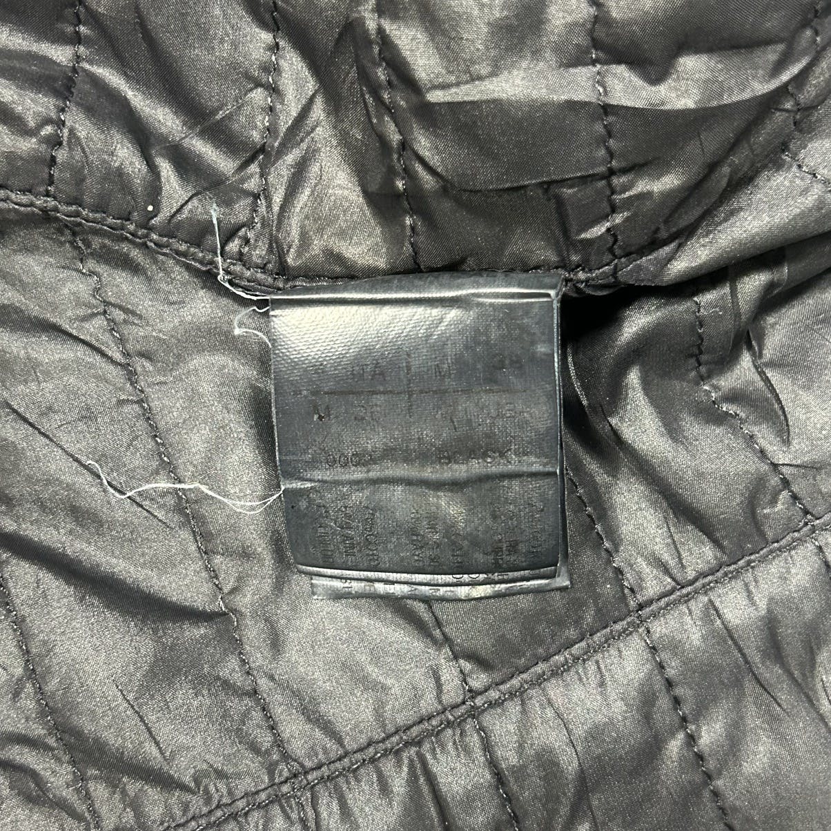 Leather/Denim Cropped Funnel Jacket - 12