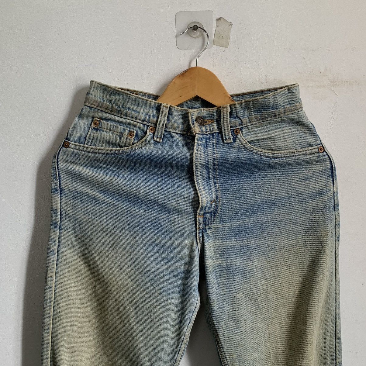 Vintage Levis 510 Stone Wash Distressed Denim Jeans - 3