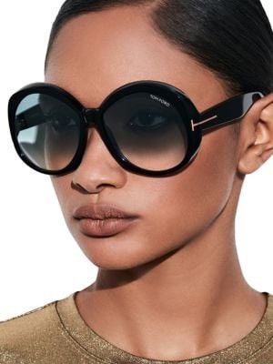 NEW TOM FORD GEORGIA-02 TF1011 01B WOMEN SUNGLASSES FT1011/S - 2