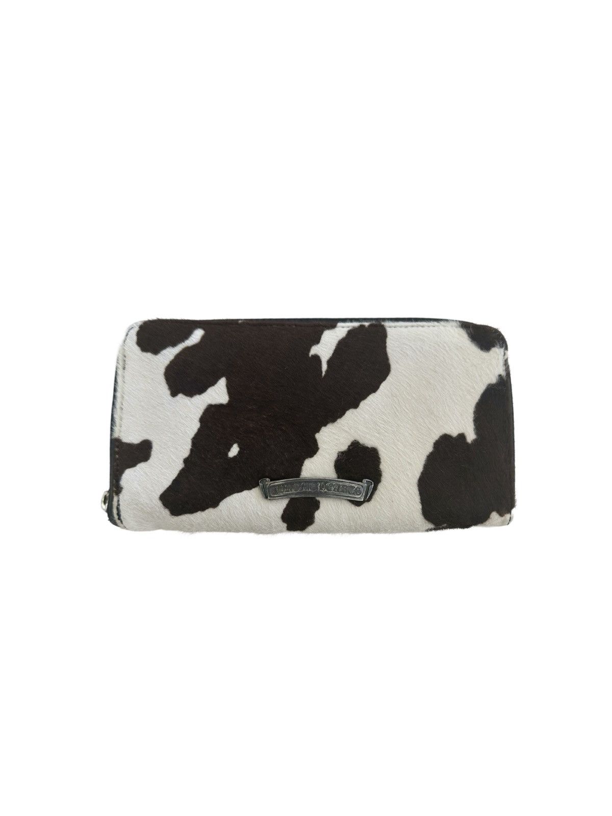 Cow pony fur silver stud wallet - 2