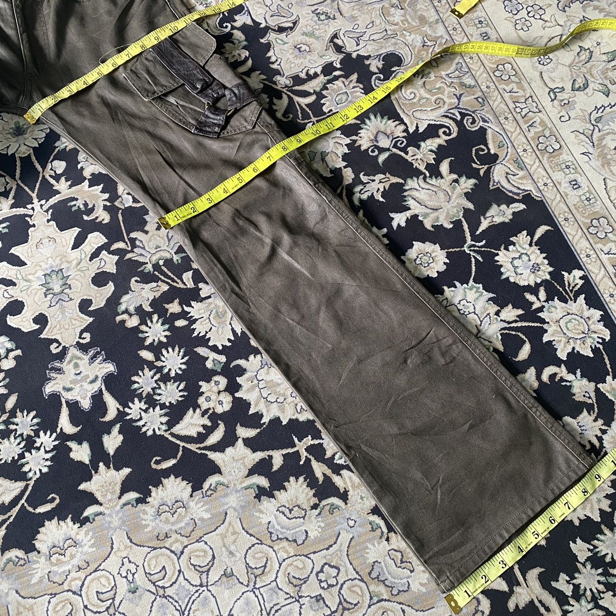 Le Grande Bleu (L.G.B.) - DIFFERENCE RUPERT Coated Wax Cargo Bondage Flare Pants - 20