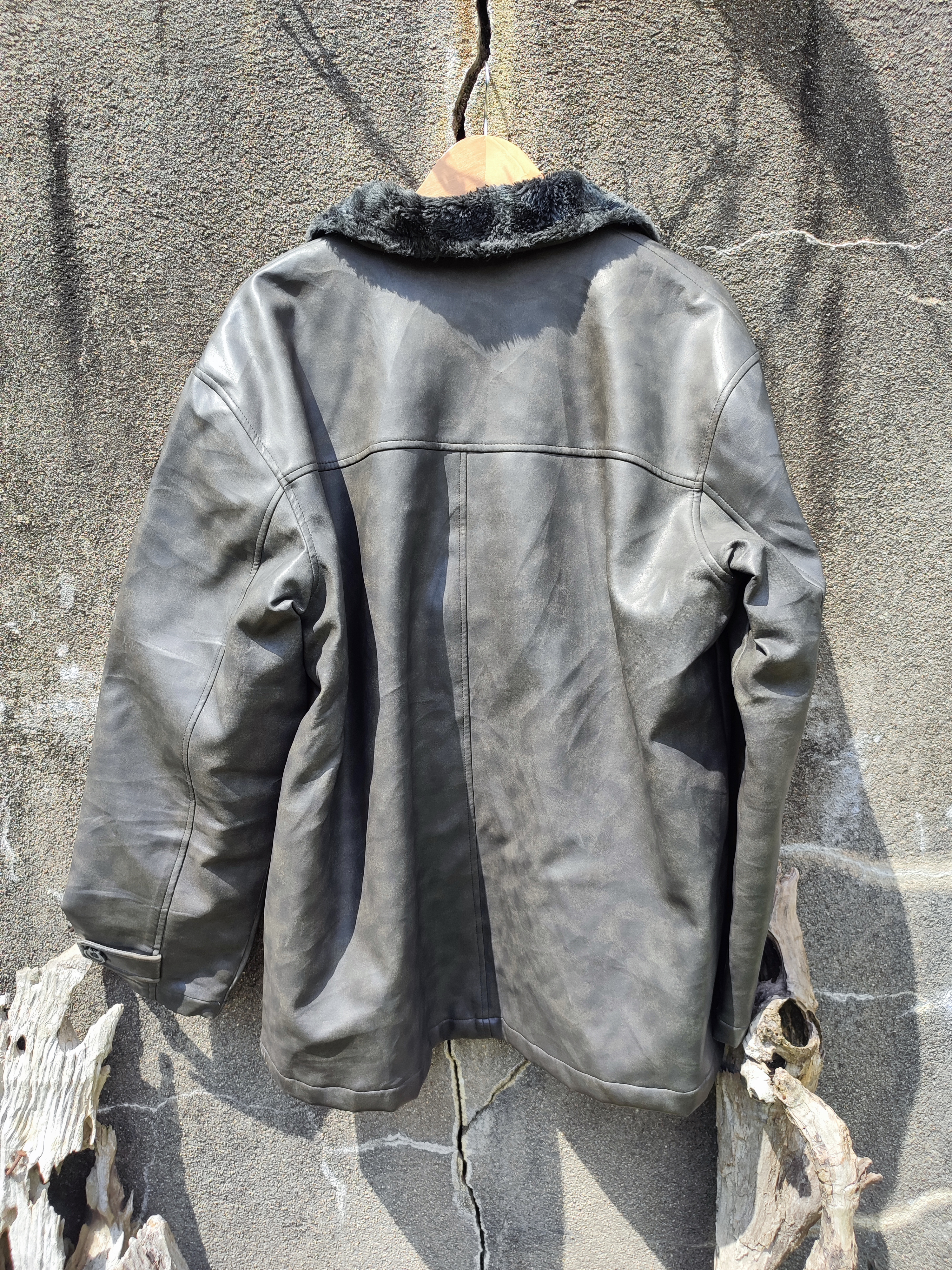 Designer - Italian Designer Festa Uomo Synthetic Leather Jacket - 2