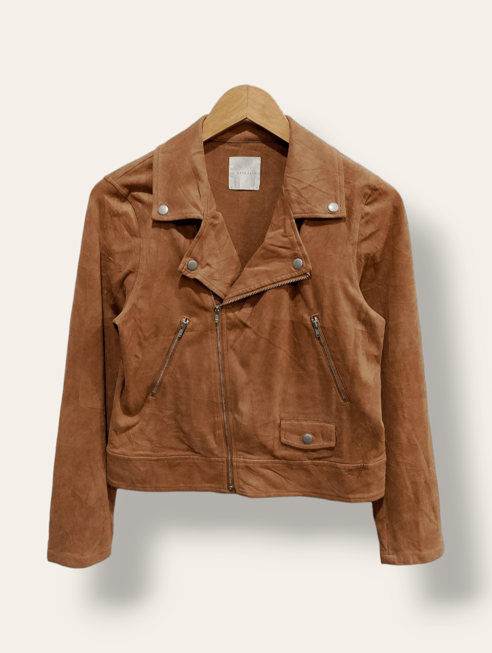 Archival Clothing - LOWRY'S FARM Tan Brown Suede Biker Jacket - 1