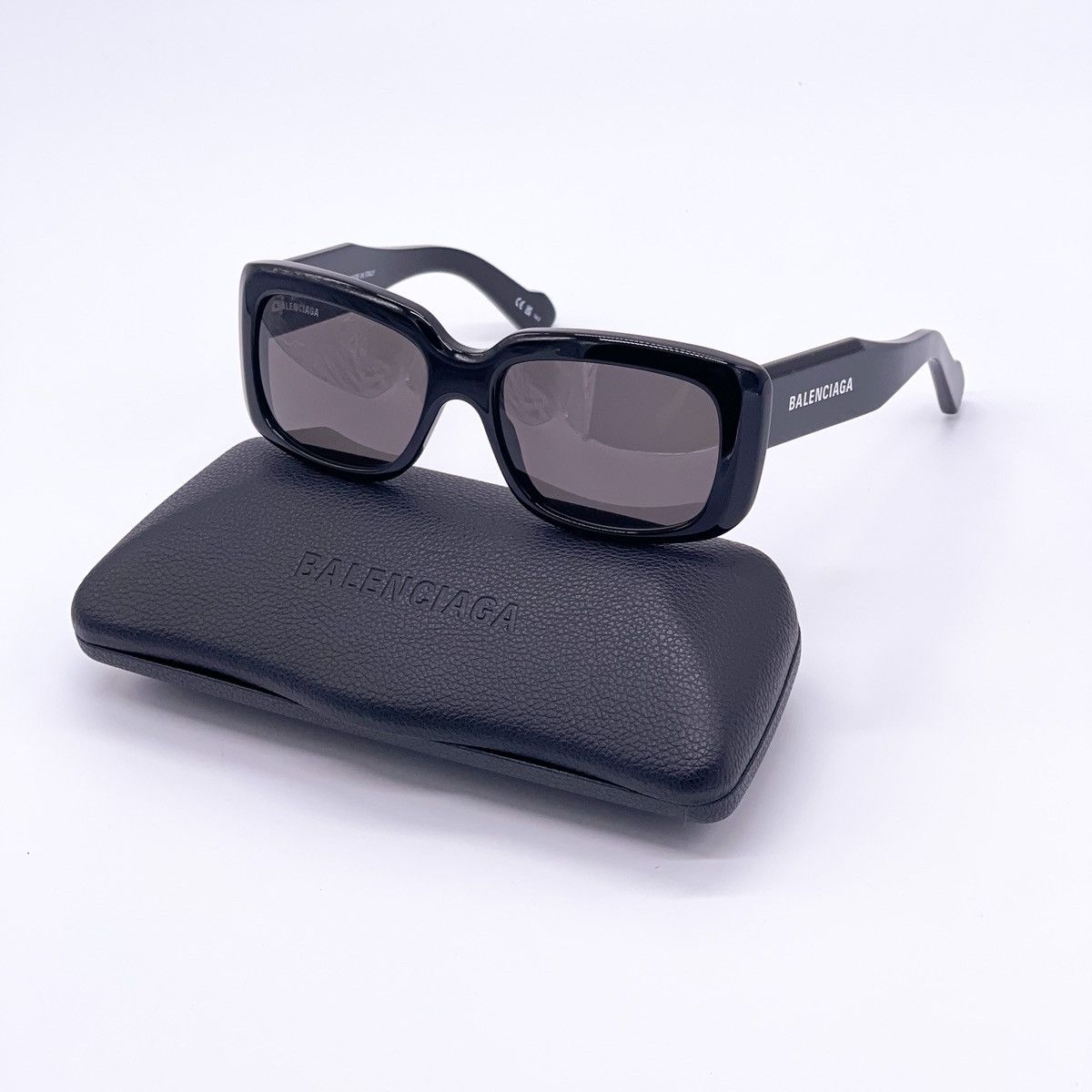 NEW BALENCIAGA BB0072S 001 BLACK WOMEN SQUARE SUNGLASSES - 1