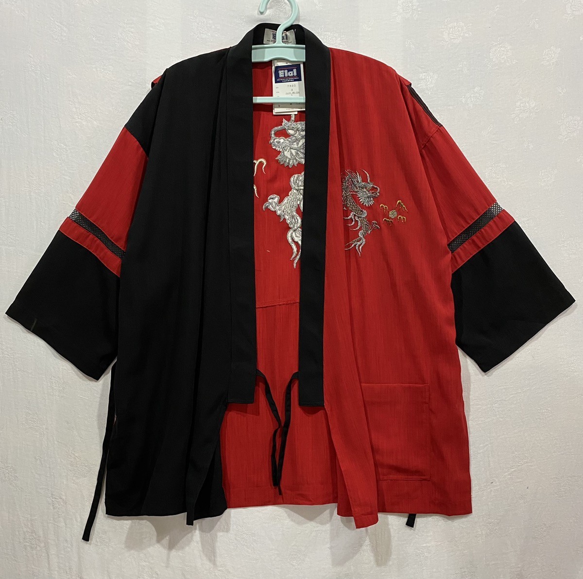 Japanese Brand - Modern Kimono Cardigan Embroidery Dragon Logo - 2