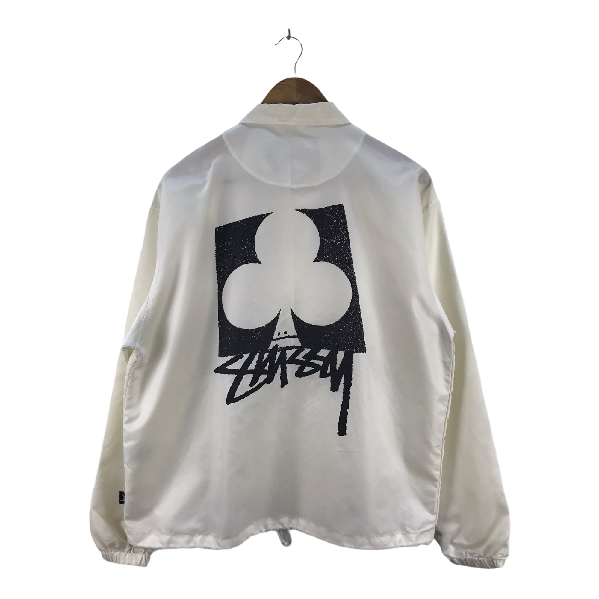 Stussy Club White Windbreaker Jacket - 1