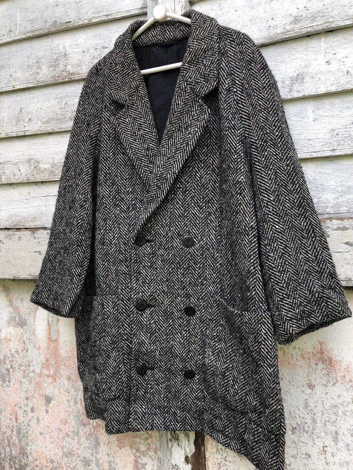 Vintage Givenchy Double Breast Tweed Coat Jacket - 2