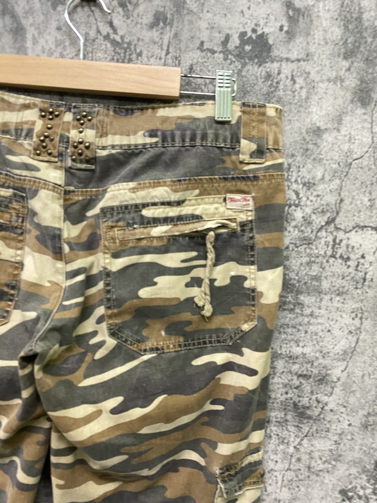 Military - Japan Brand MISS ME Multipocket Low Rise Camo Cargo Pants - 12