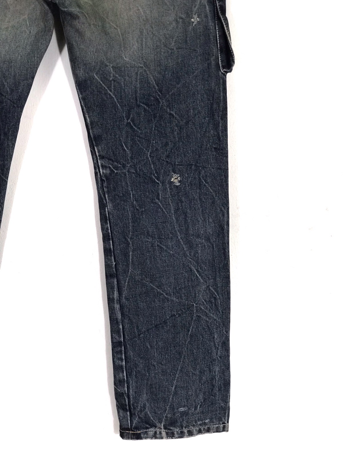 Indigo - Blue Blue Japan Distressed faded Jeans Made in Japan - 6