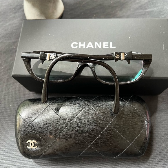 CHANEL CH 3242 714 52mm Bow Logo Black Eyeglasses Frames Italy Coquette 2013 GUC - 6