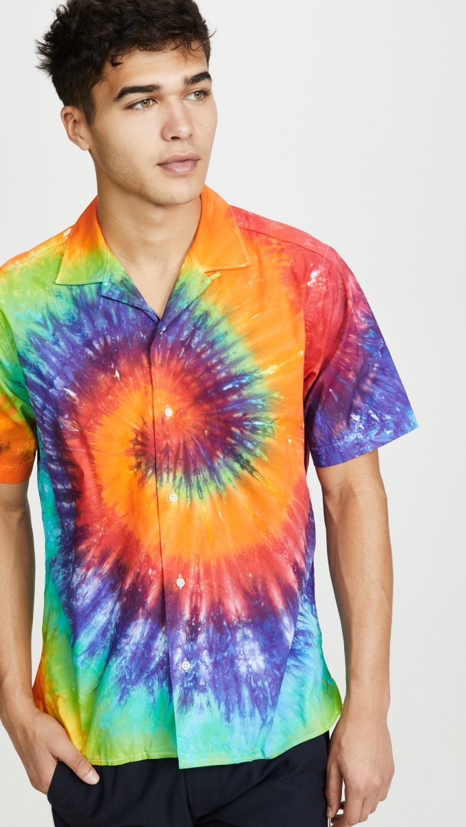 Gitman Bros. Vintage - BNWT SS19 GITMAN BROS. VINTAGE TIE-DYE CAMP SHIRT L - 1