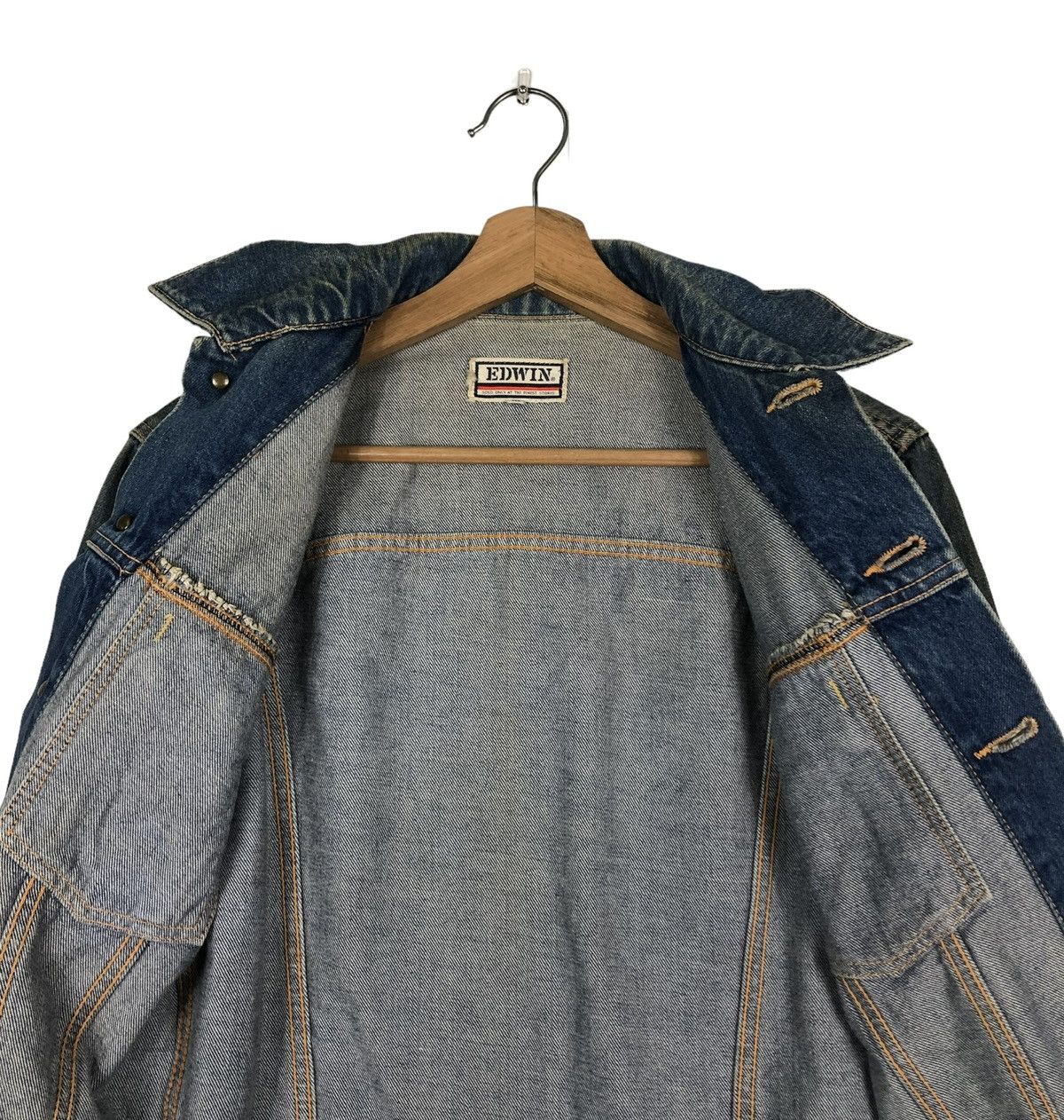 🔥VINTAGE CROPPED DENIM TRUCKER JACKET EDWI - 14