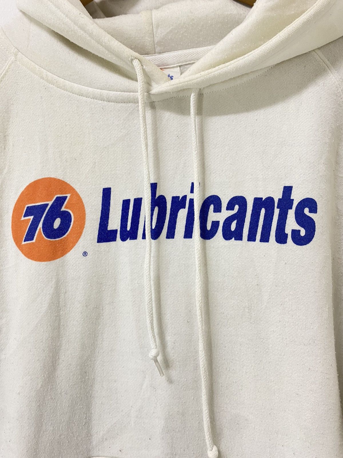 Vintage 76 Lubricants Oil Hoodies Big Logo Design Union Made - 3