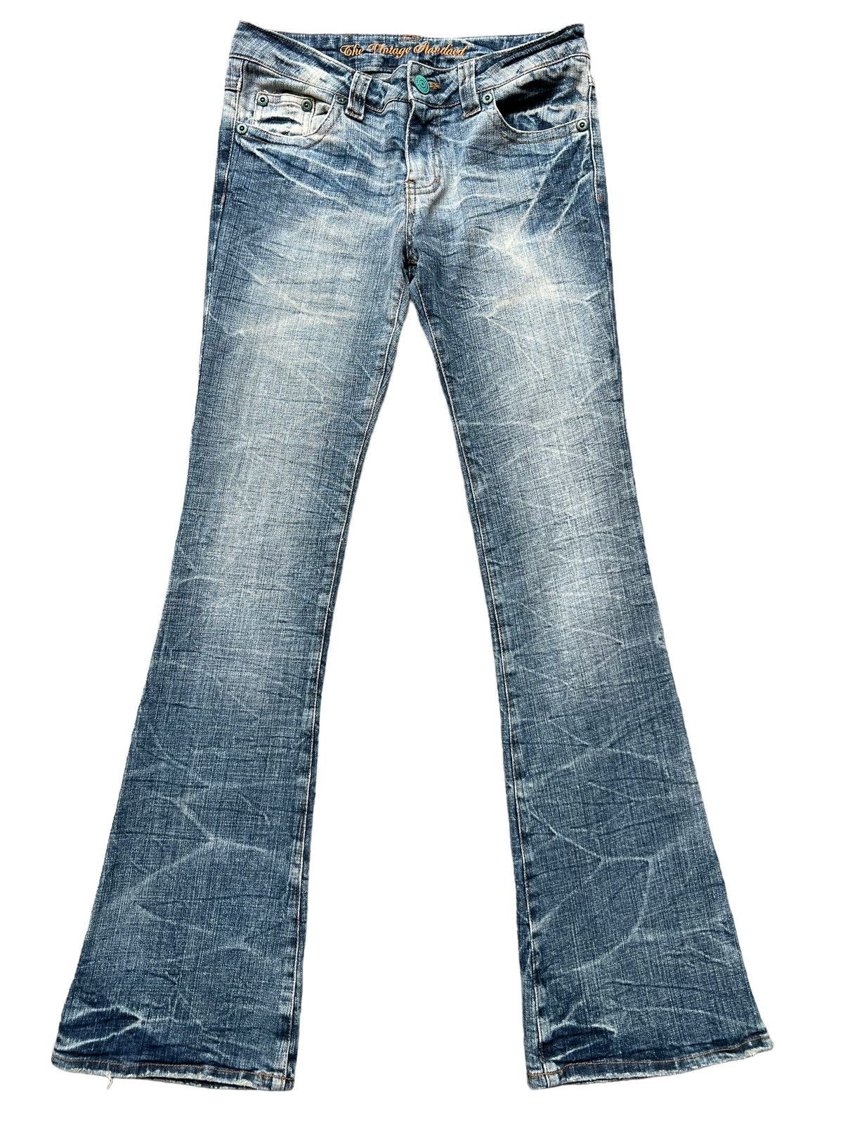 Hype - Vintage Standard Distressed Lowrise Flare Denim Jeans 29x32 - 2