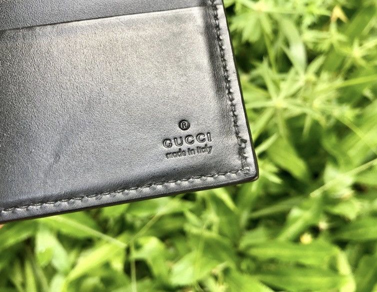 Authentic Gucci Guccisima Leather Black Bifold Wallet - 7