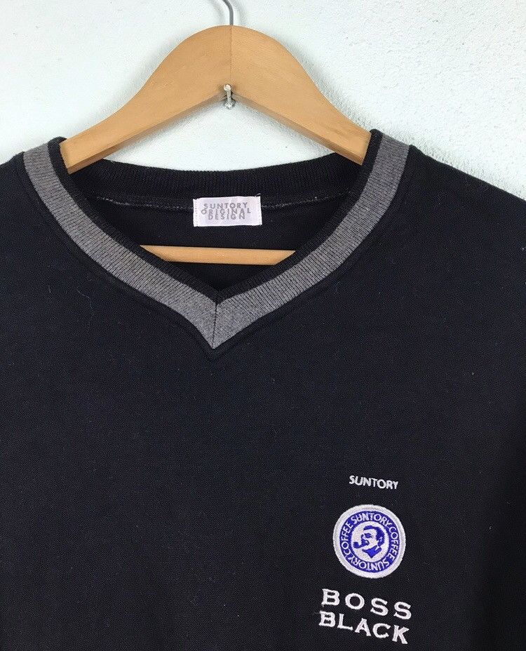 Vintage - Suntory Original design boss black sweatshirt - gh919 - 2