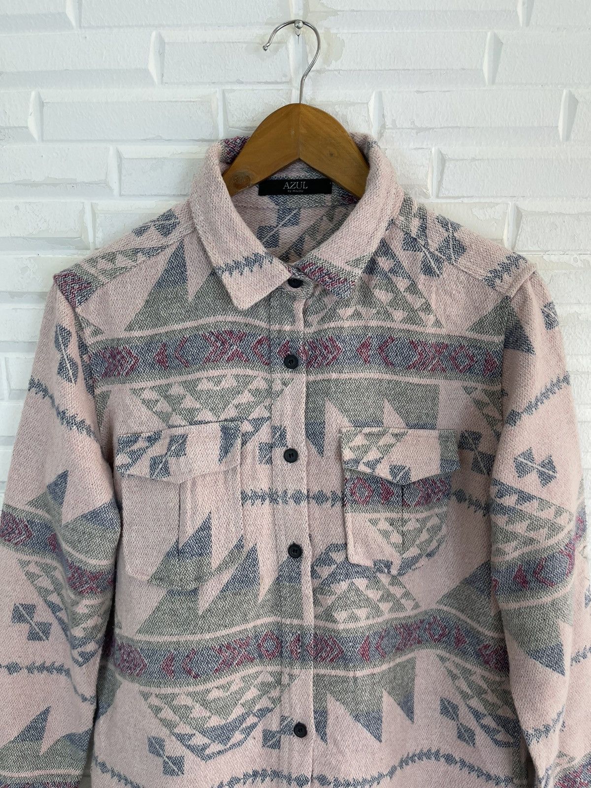 Japanese Brand - Nice Aztec Design Flannel Shirt Japan - 3