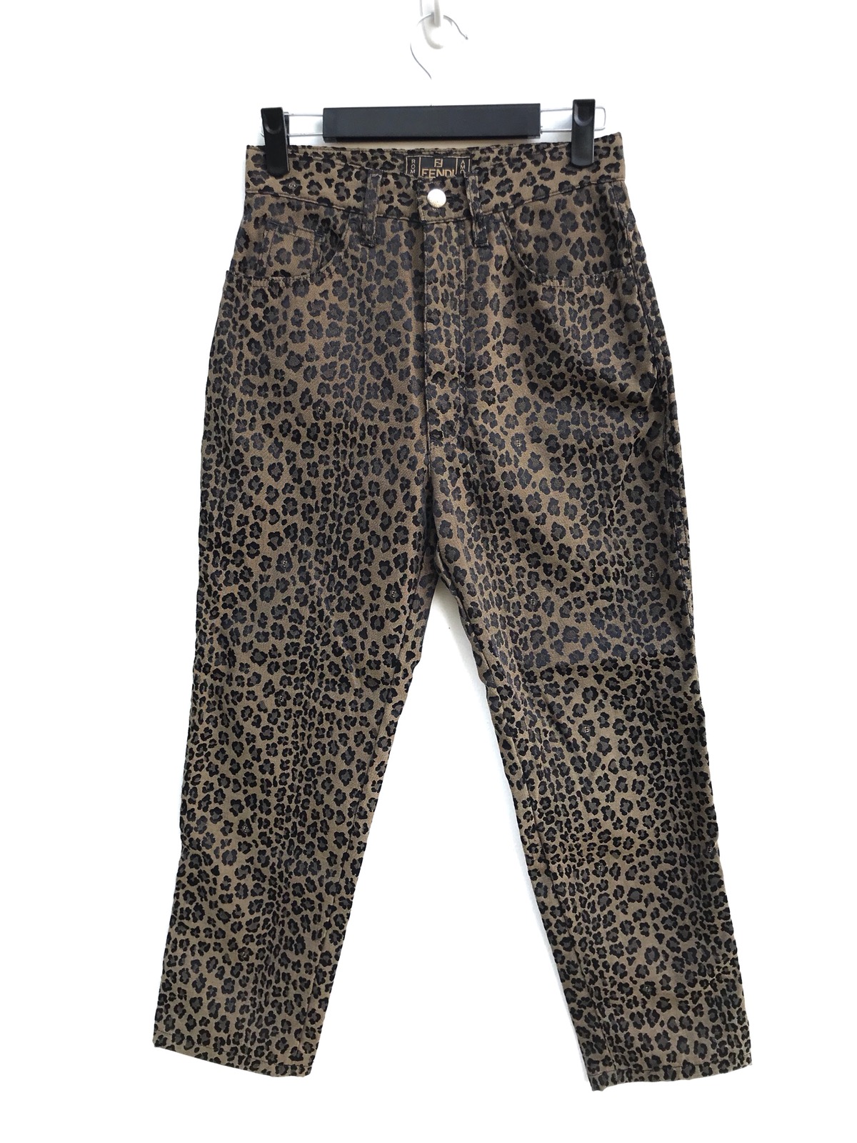 Authentic Fendi Leopard Print Trousers Pants - 1