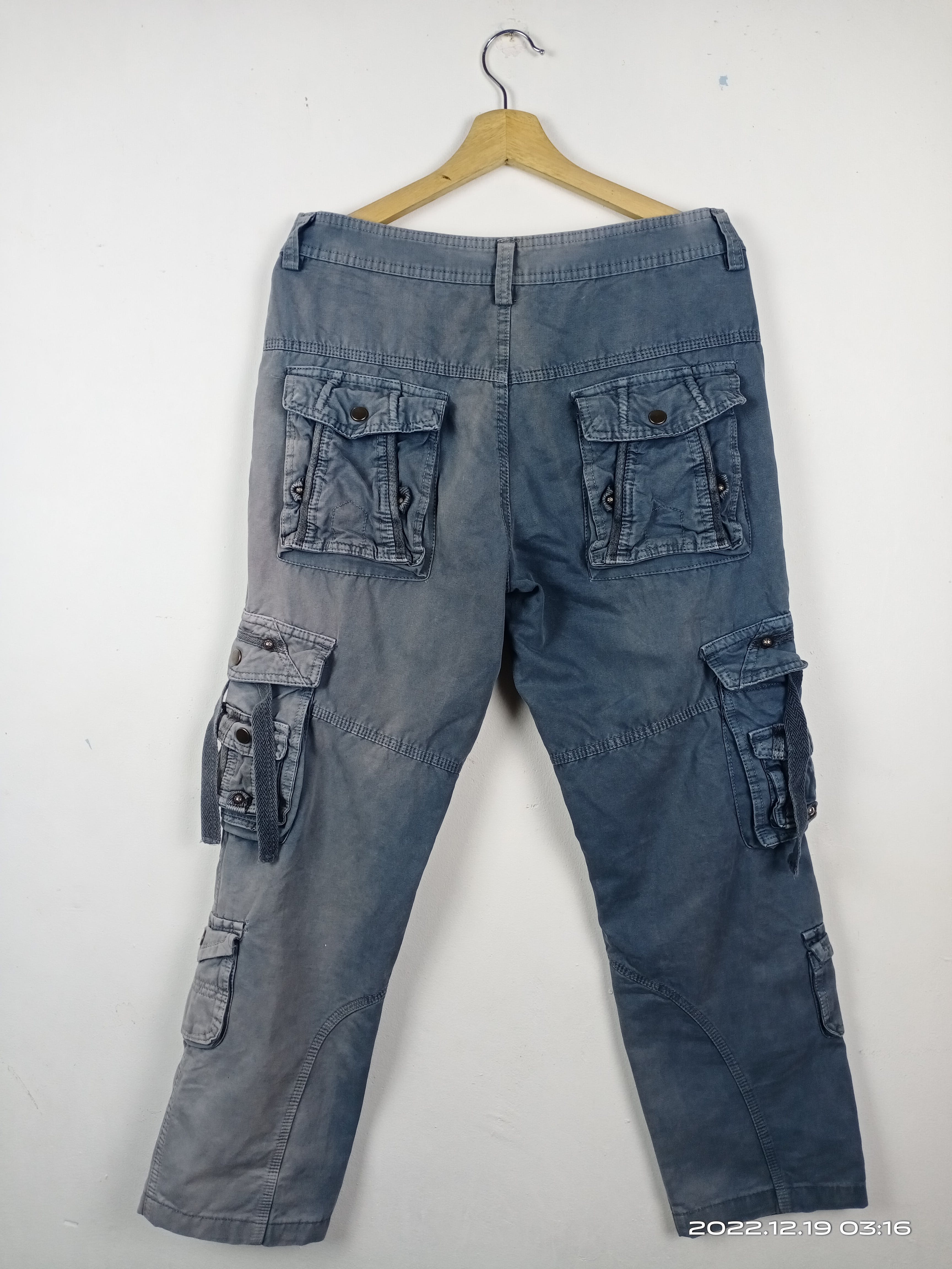 Other Designers Vintage - 💥RARE💥Junye Cargo Multipocket/Bondage Sun Faded  Pants | cyyzostore | REVERSIBLE