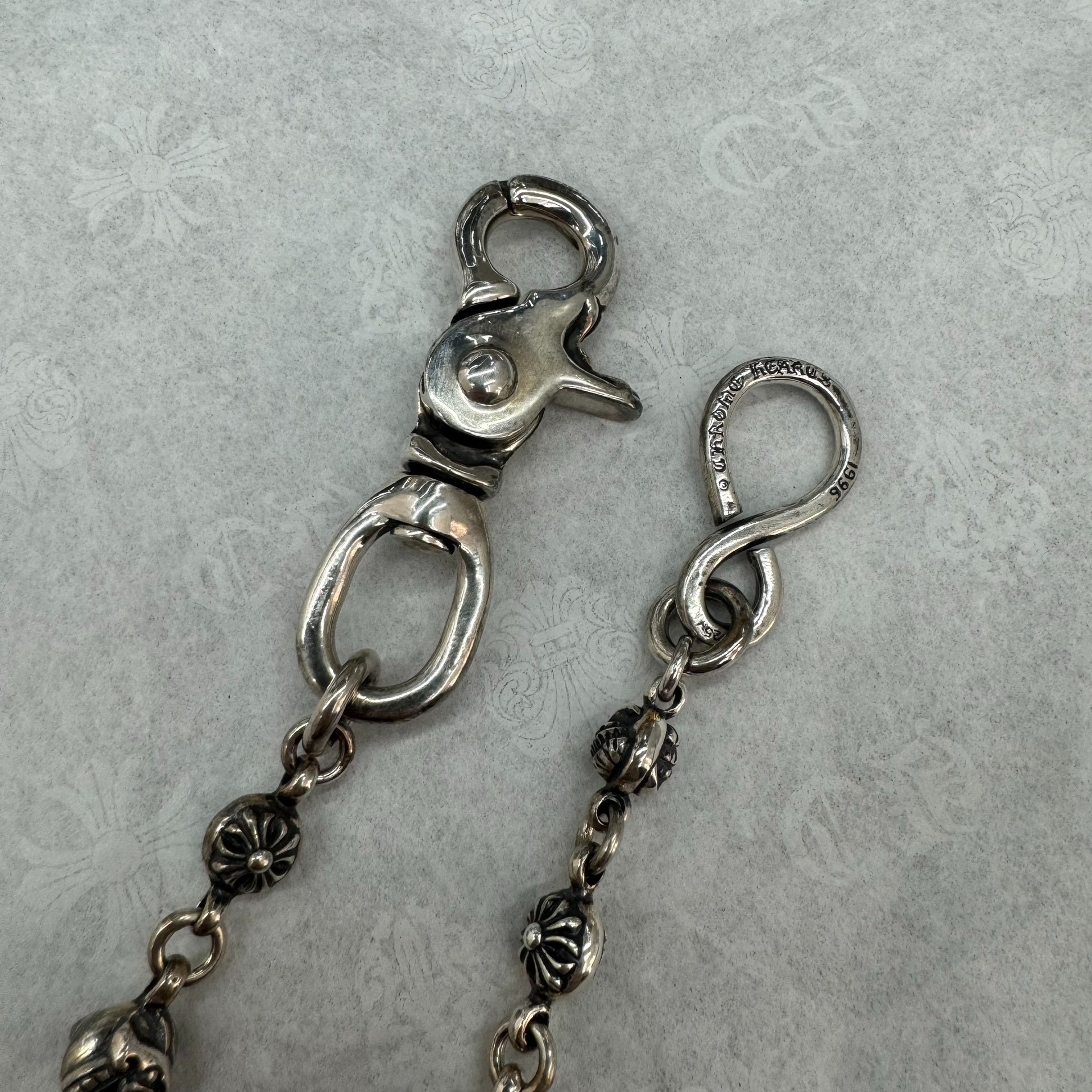 Chrome Hearts single lobster buckle multi-element small ball 26-section trouser chain - 5