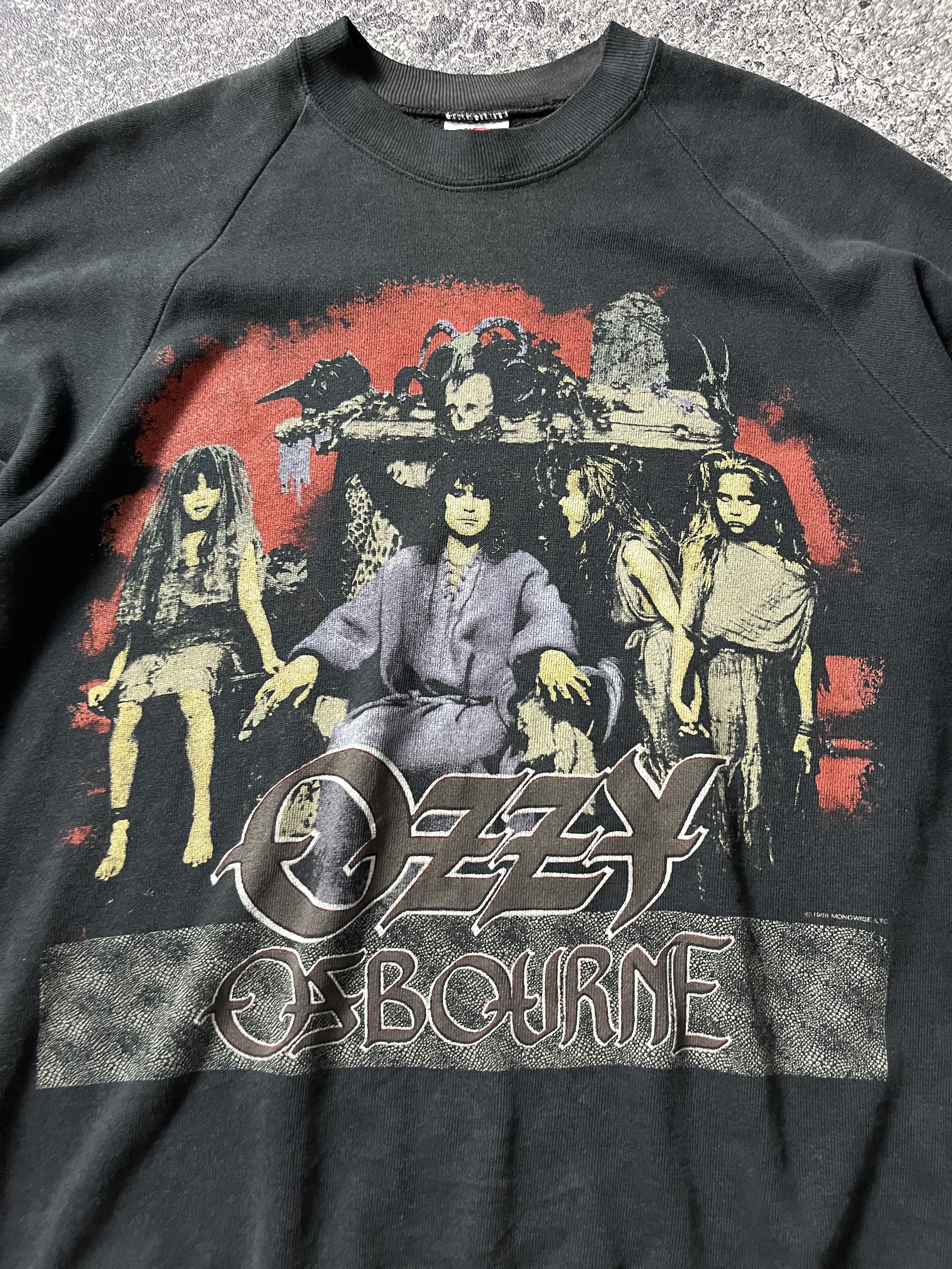 Vintage 80s ozzy osbourne1988 50/50 sweatshirt - 3