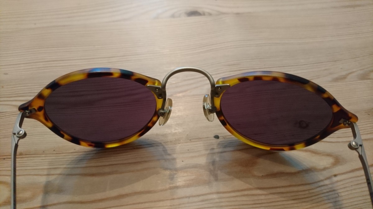 Vintage - Sunglasses Panto Havana 80s Small Size 45 - 3
