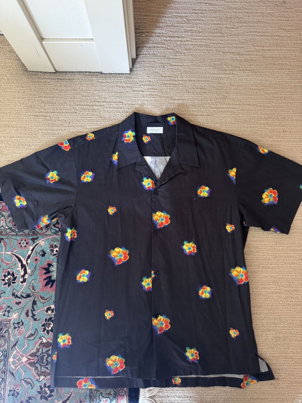 Floral camp shirt - 1