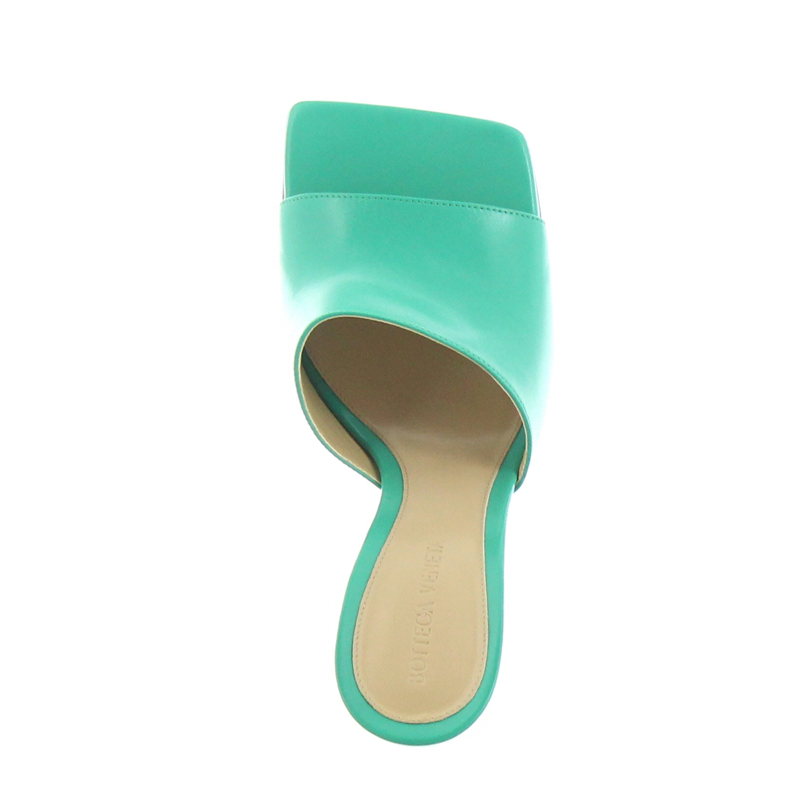 サンダル・ミュール Bottega Veneta Stretch Mule Turquoise Bottega Veneta Stretch Ankle Strap Sandals in Inkwell | FWRD