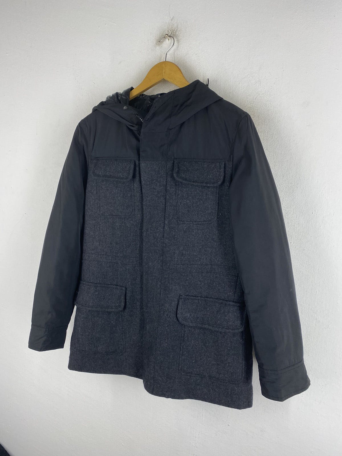 Jil Sander X Uniqlo Wool Zipper Hoodie Coat - 4
