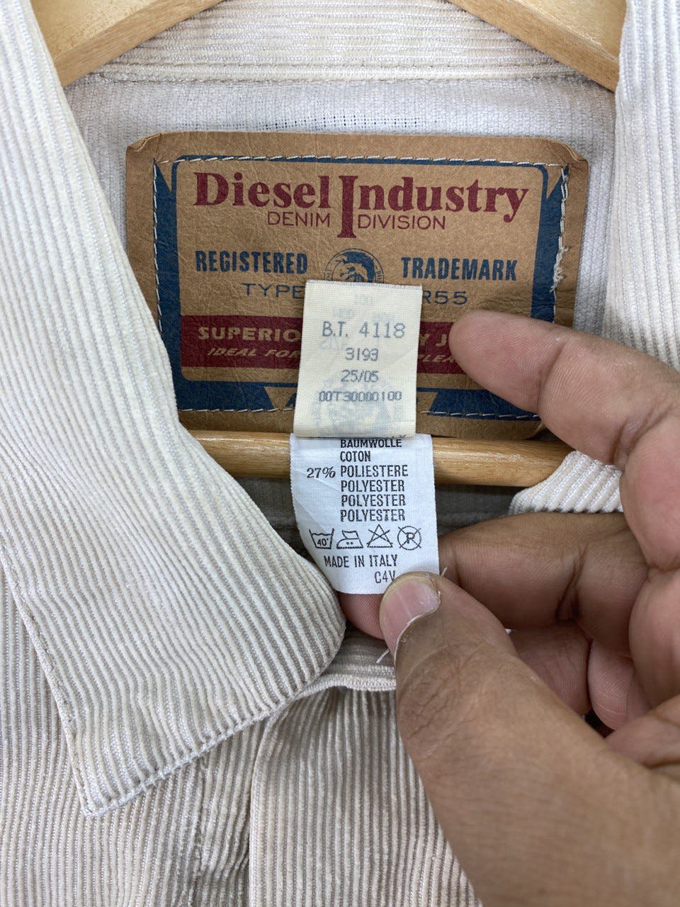 Vintage Diesel Cuduroy Jacket Sun Faded - 6