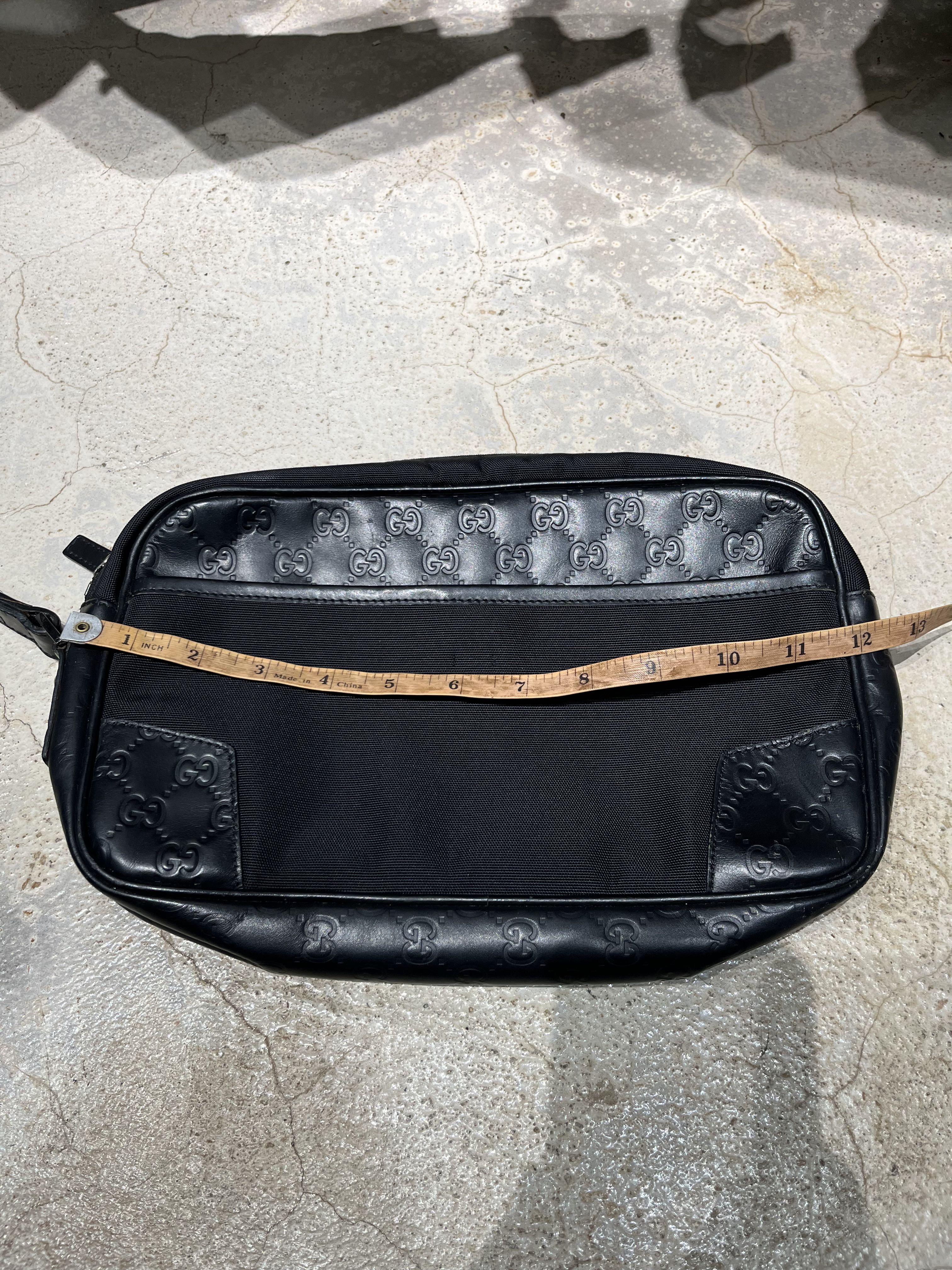 💸offer now💸 gucci guccissima clutch nylon cauro preto - 13