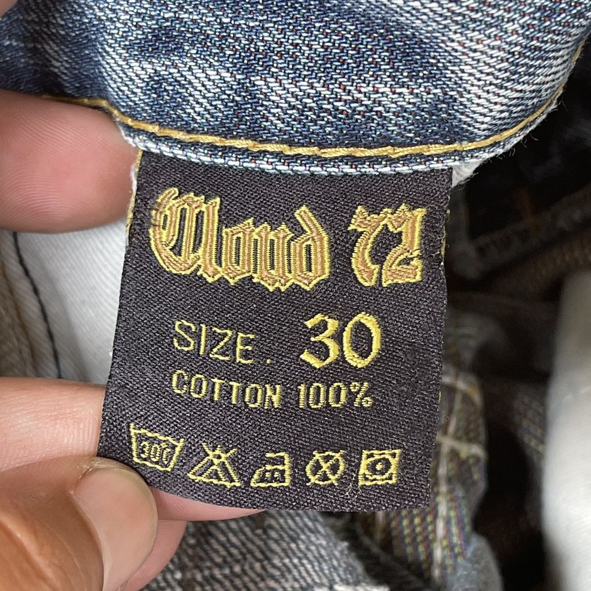 ✅BINDING NOW✅ Japanese Cloud72 Skull Jeans Disteressed Rare - 16