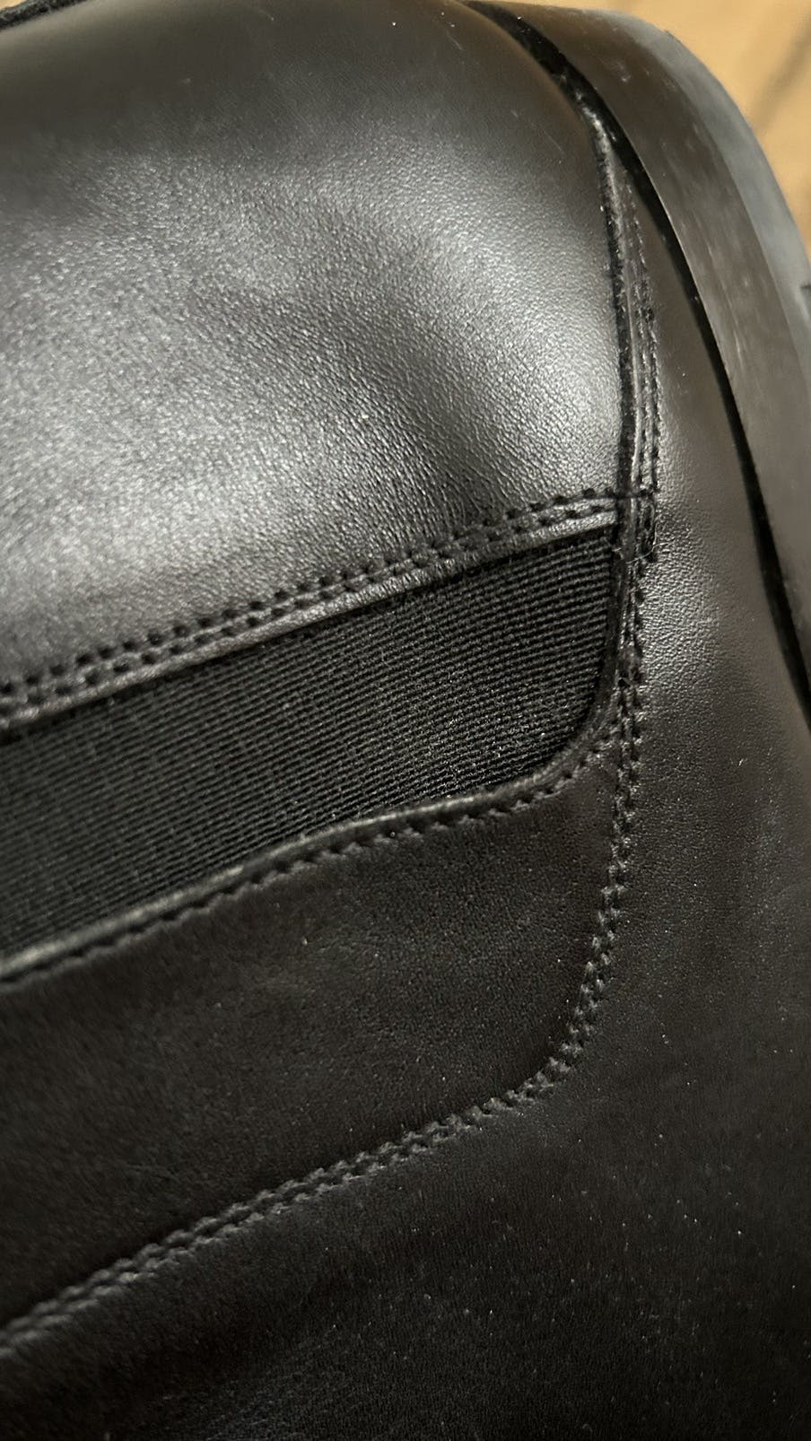 matte black leather chelsea boots . maison margiela . - 15