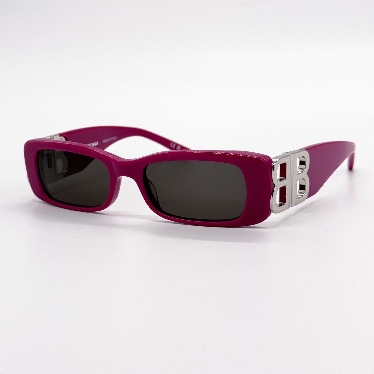 NEW BALENCIAGA BB0096S 016 SQUARE FUCHSIA WOMEN SUNGLASSES - 4