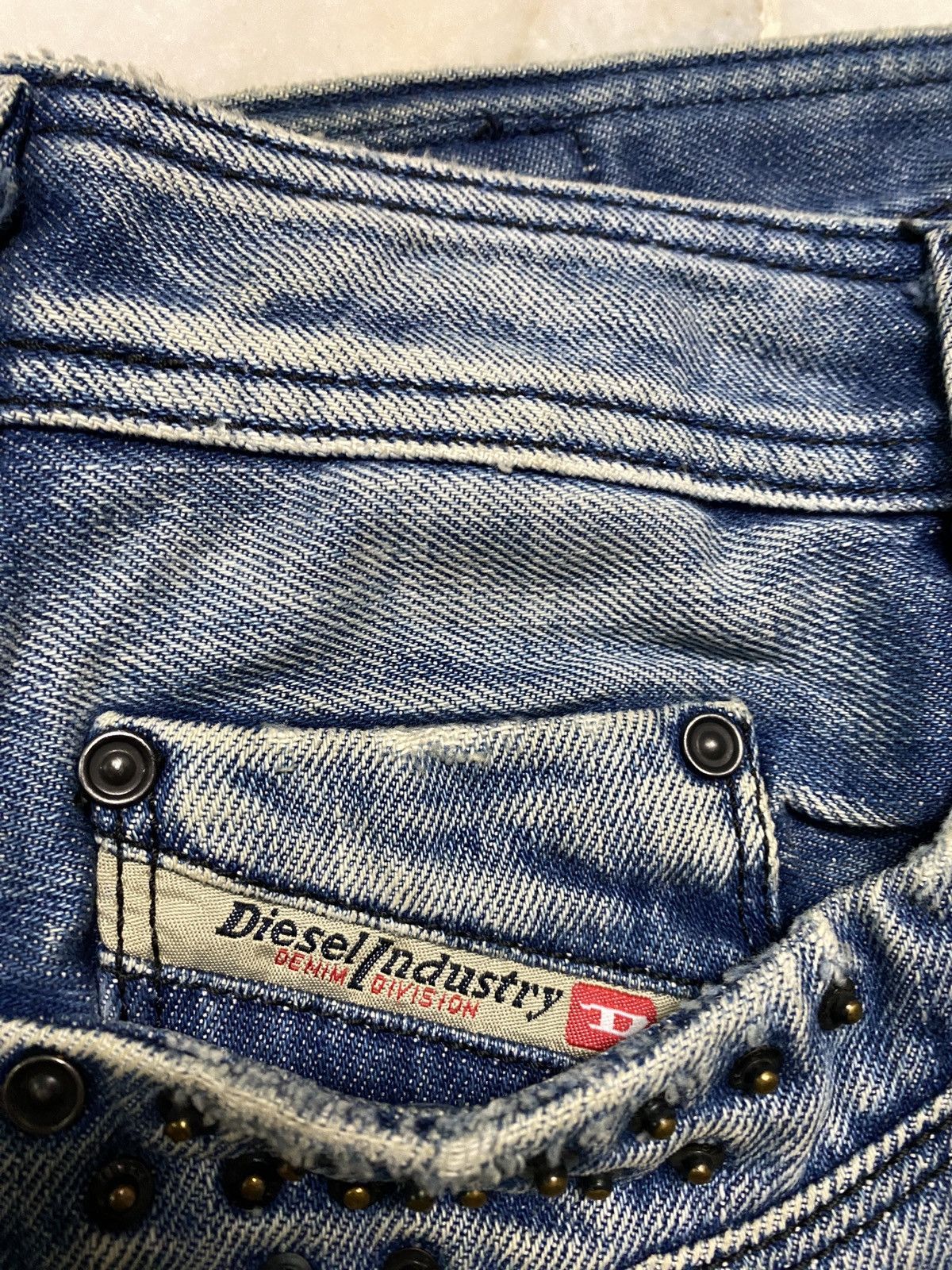 💥Rare💥Vintage 90s Diesel Studded MudWash Baggy Jeans - 8