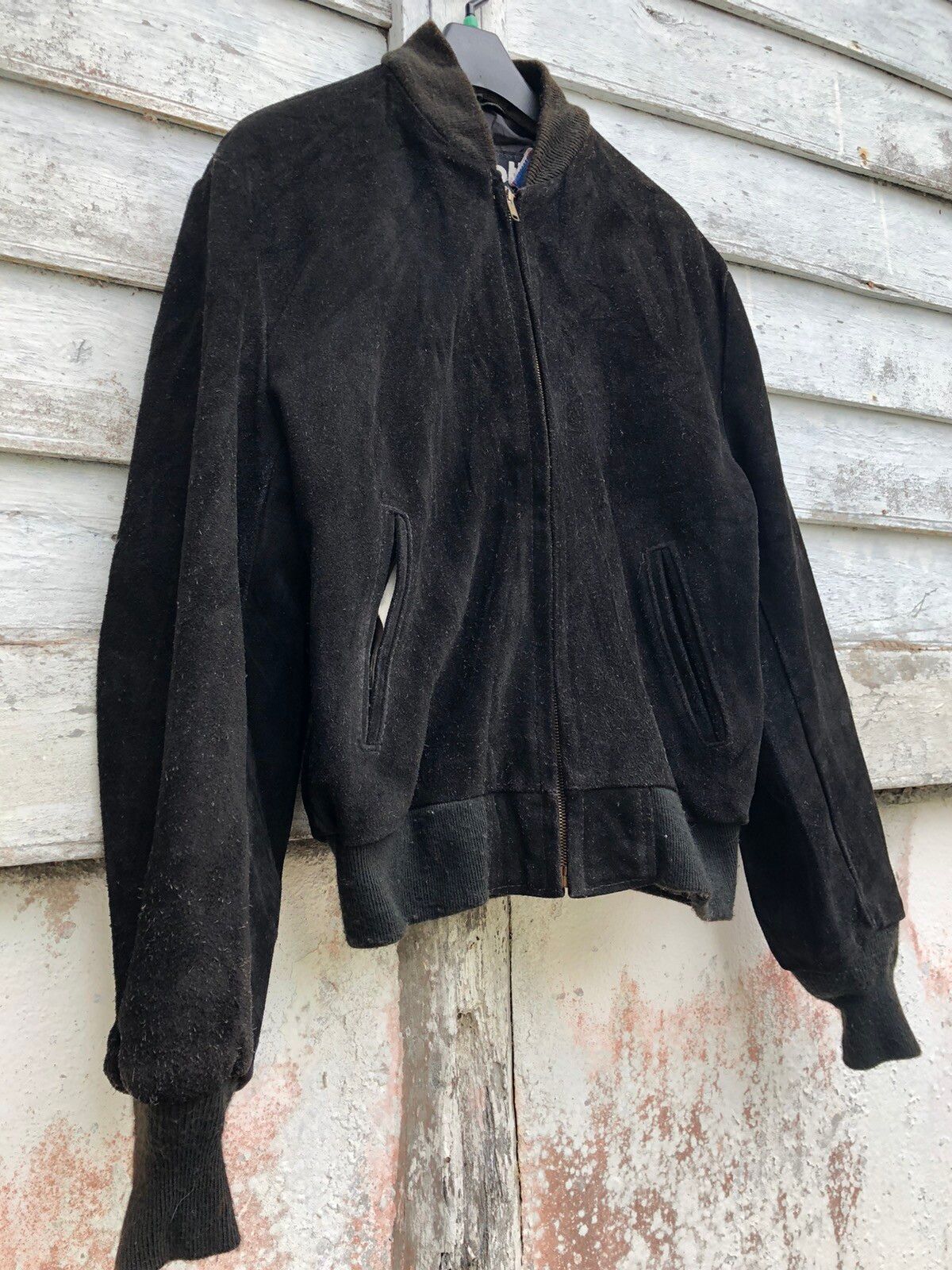 Vintage Schott Black Suede Leather Jacket - 3