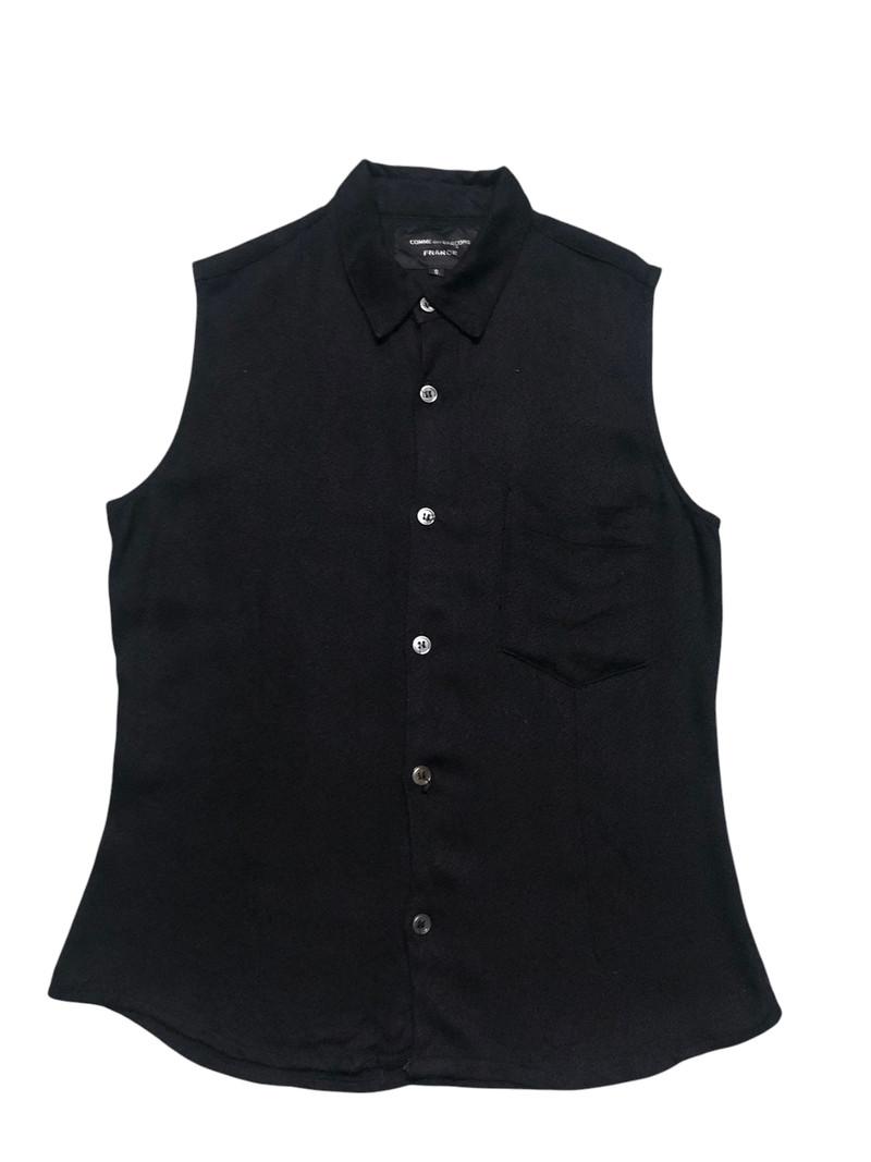Comme Des Garcons France Shirt Sleeveless Button Up - 1