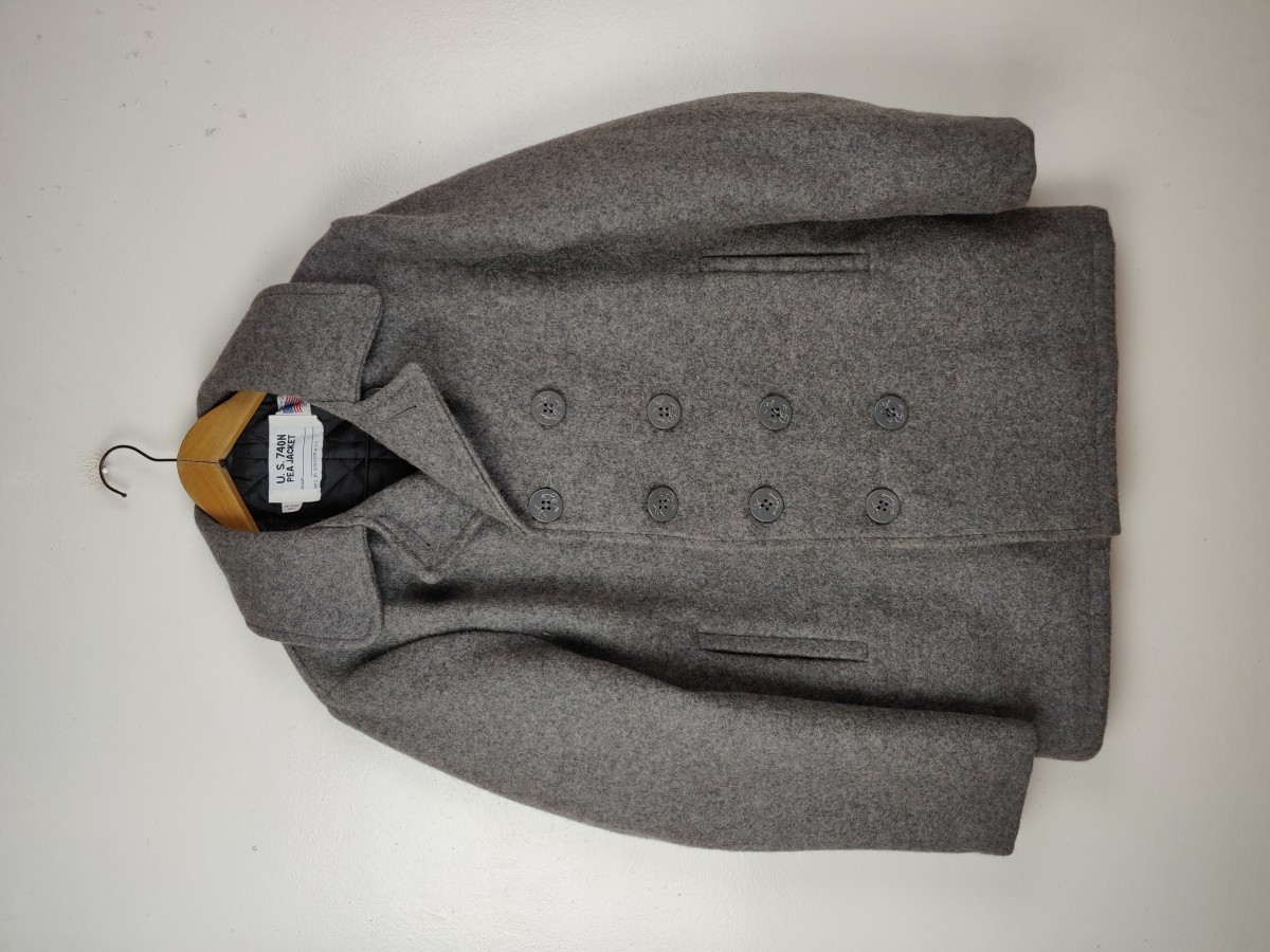NYC Peacoat Wool Heavy Grey Jacket - 2