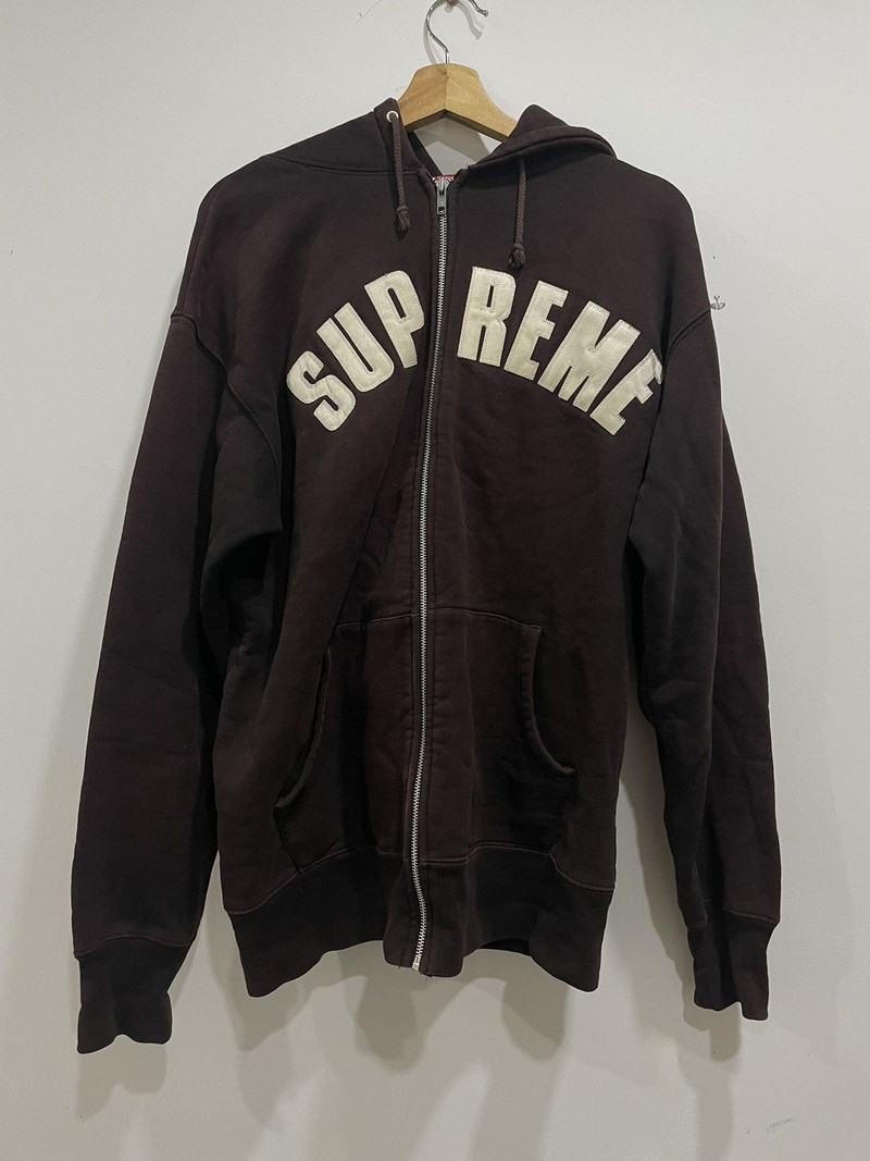 Supreme Vintage Supreme Arc Logo Zipper Baggy Hoodie | arcvssmy