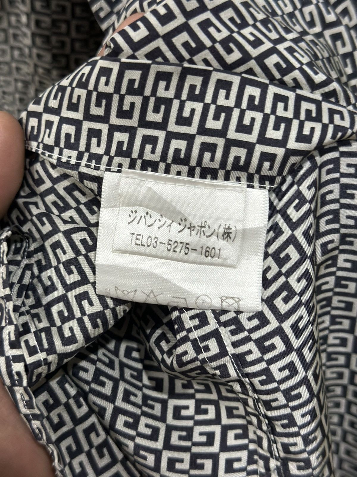 Givenchy Made in Italy Monogram Silk Button Shirt - 7