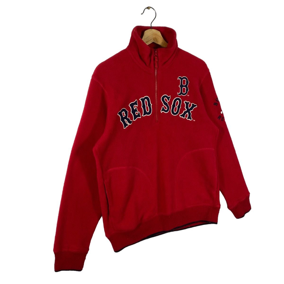 MLB - Vintage Red Sox Boston Fleece Half Zip - 3