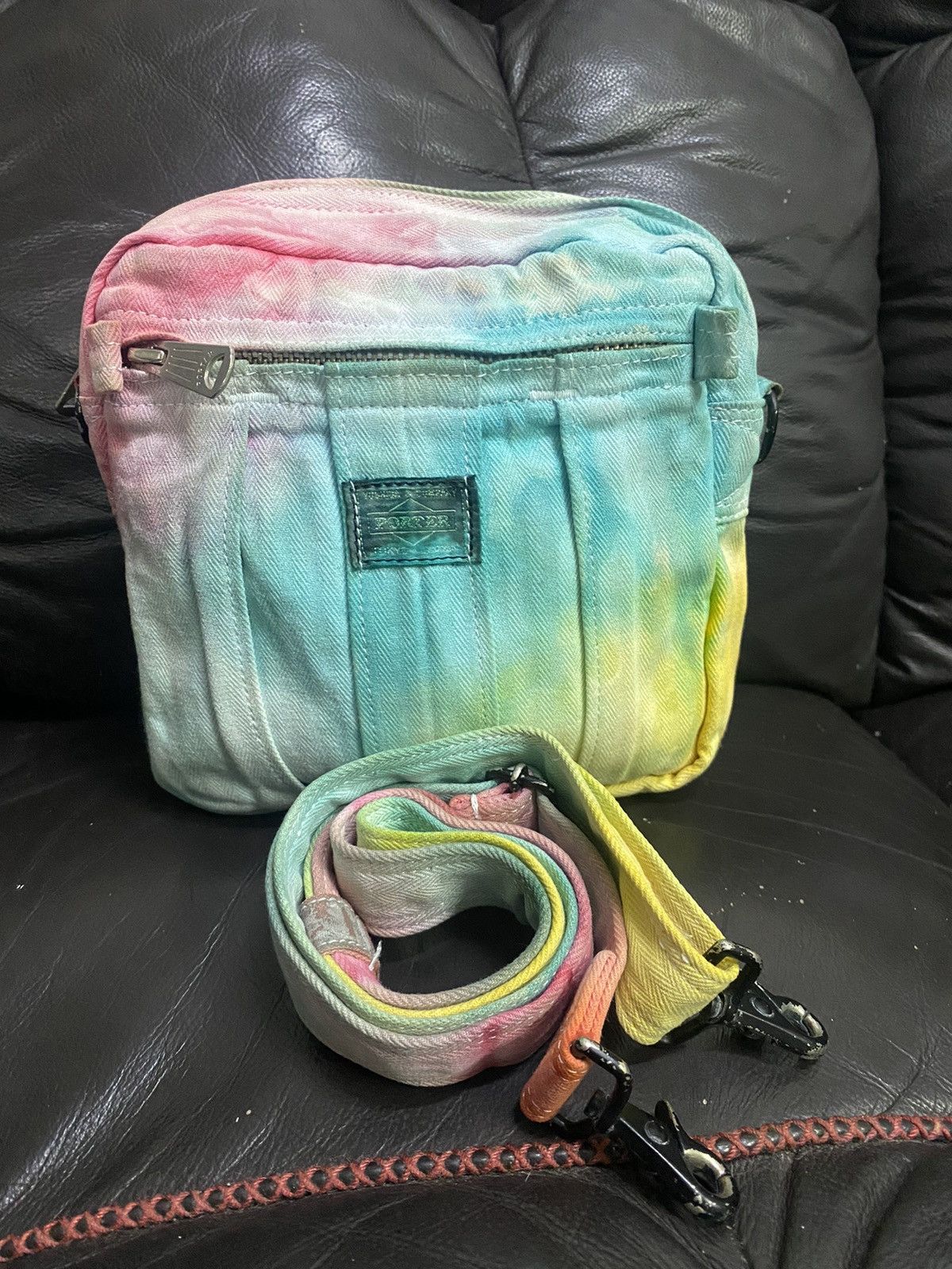 Porter Rainbow Color Cotton Crossbody Bag - 21