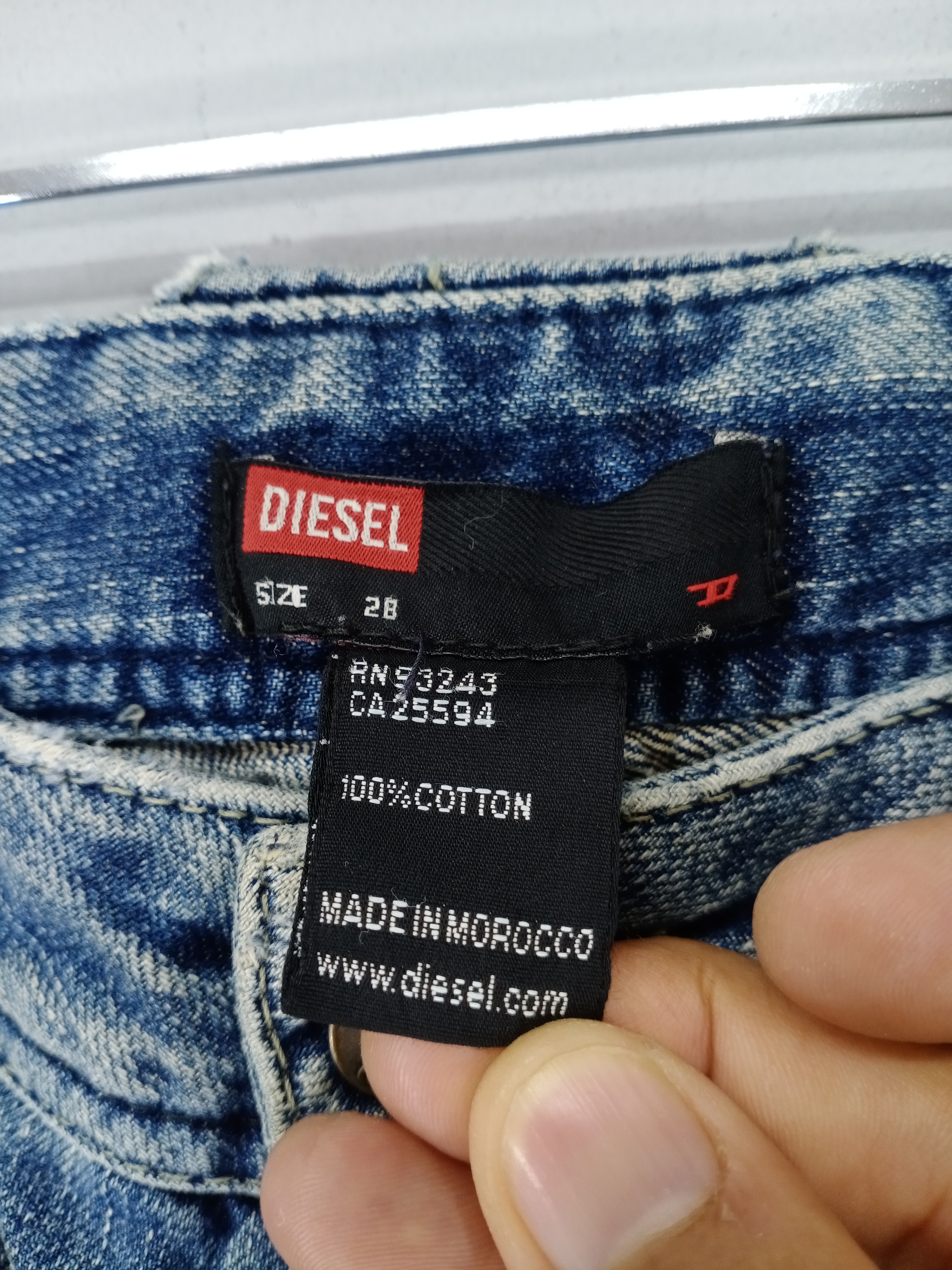 💥RARE💥Diesel Medium Wash Patches Distressed Jeans - 4