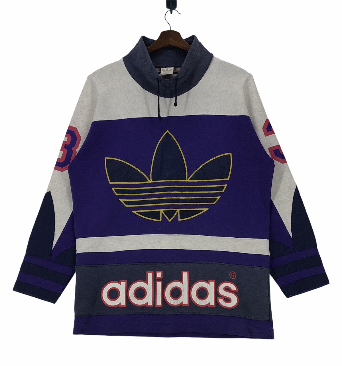 Vintage 90s Adidas Swearshirt Streetwear. - 1