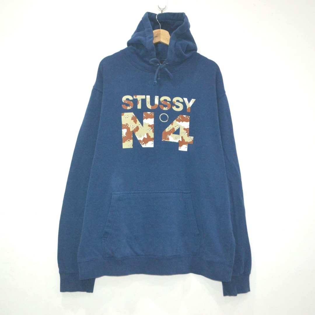 Stussy N4 Hoodie (Pullover/Unisex) - Blue Navy - 1