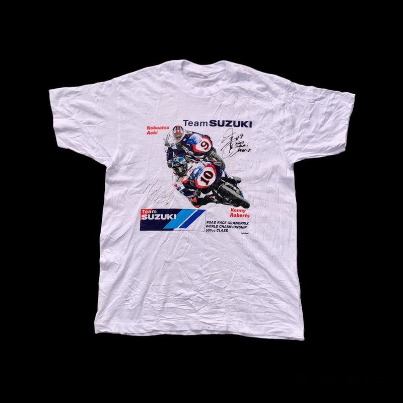 Vintage 90s Suzuki Racing Team Road Race Grandprix T-Shirt - 1