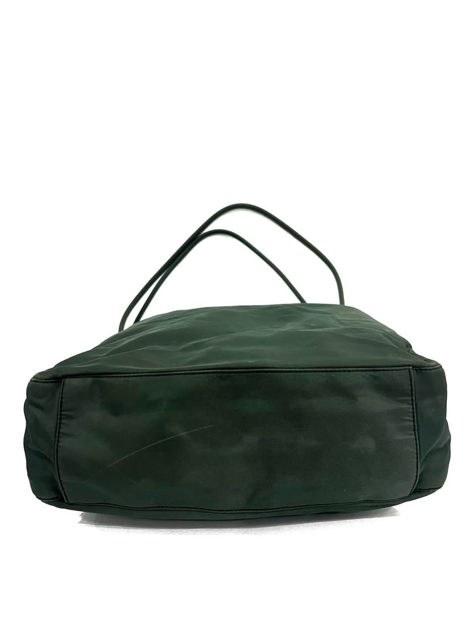 Authentic Vintage Prada Tessutto Nyalon Green Shoulder Bag - 10