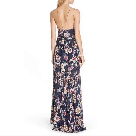 NICHOLAS Garden Rose Silk Maxi Dress - 6